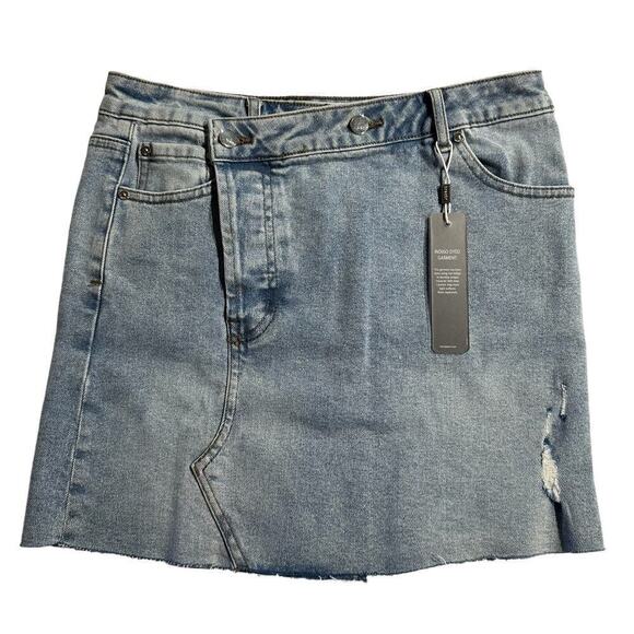 NWT Tractr Girls Overlap Flap Denim Raw Edge Skirt Size 16 - Picture 1 of 8